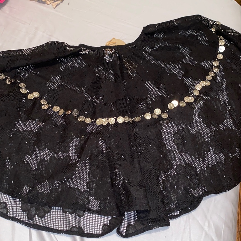 Black lace skirt